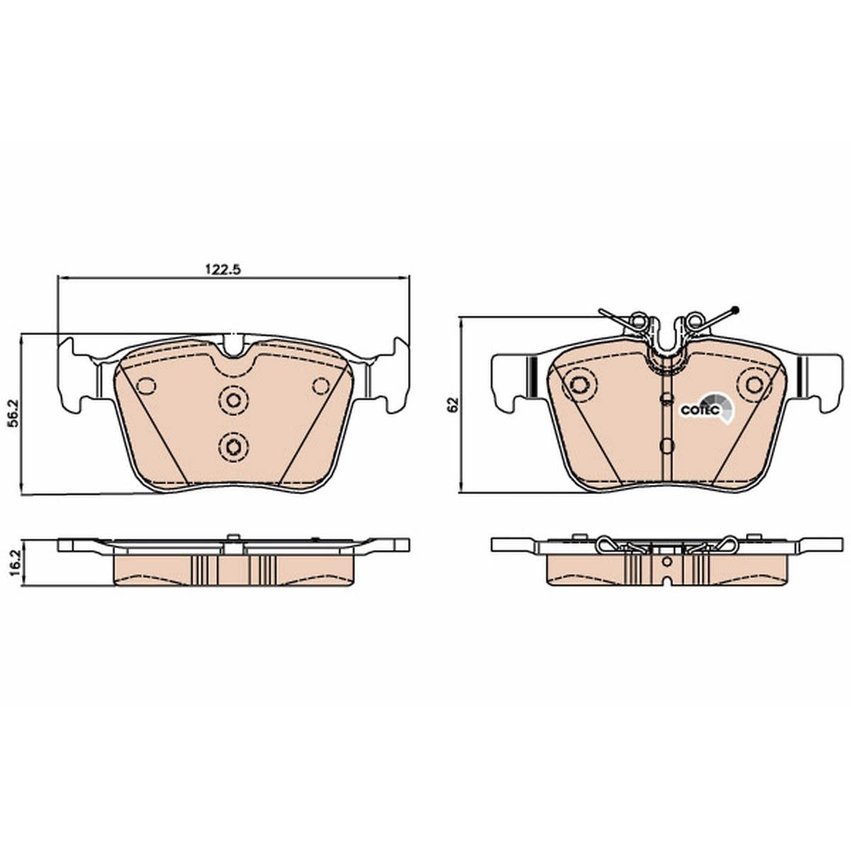 Mercedes C Series W205 Brake Pads Rear