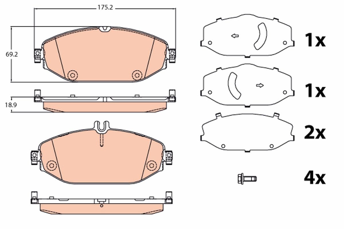 Mercedes C Serisi W205 C 200 M274 Ön Fren Balatası
