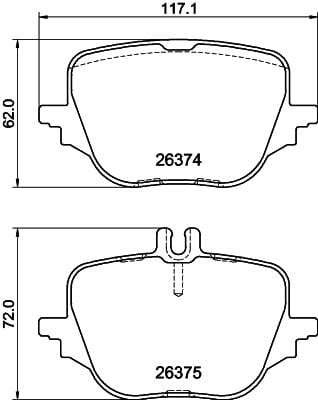 Mercedes S Series W223 Brake Pads Rear