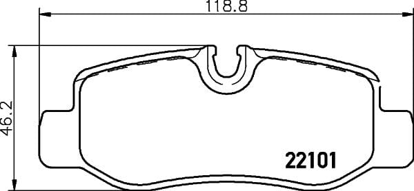 Mercedes Vito Series W447 Brake Brake Pad Rear