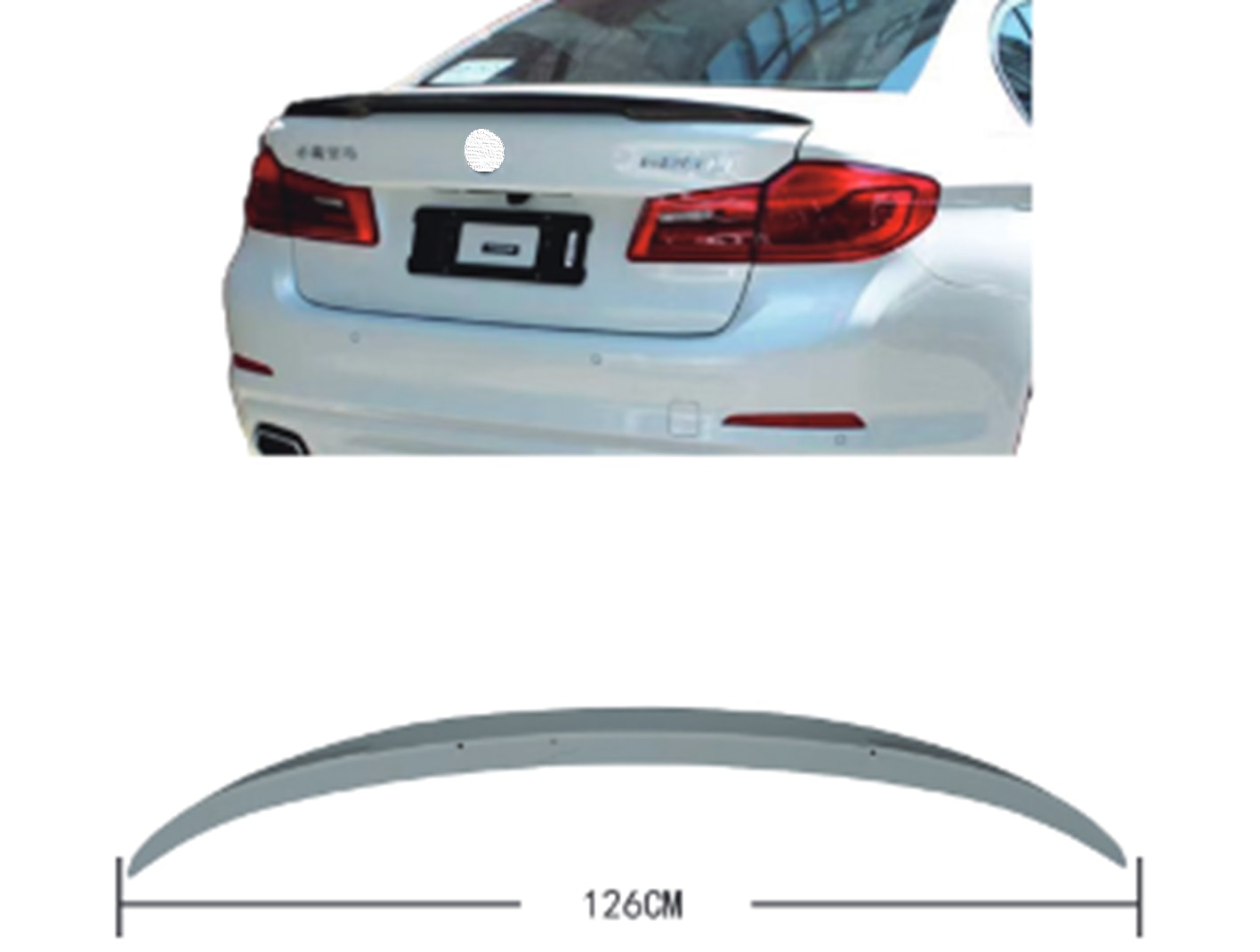 BMW 5 Series G30 2016-2018 Trunk Spoiler -///M-Performance-