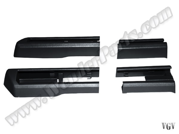 BMW 5 Series F10 Seat Rail Cover Left+Right; Black