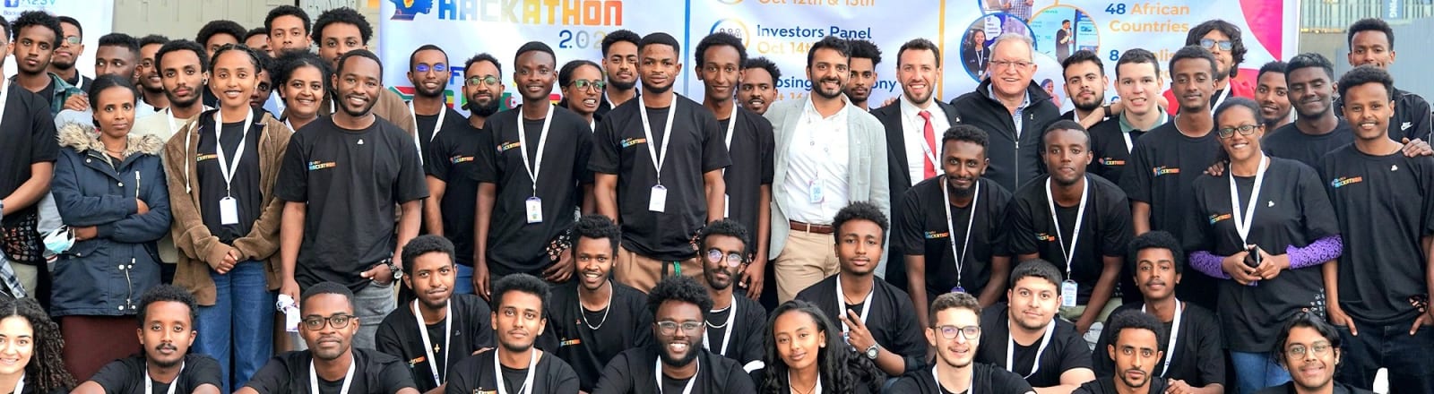 A2SV students at a software-engineering hackathon