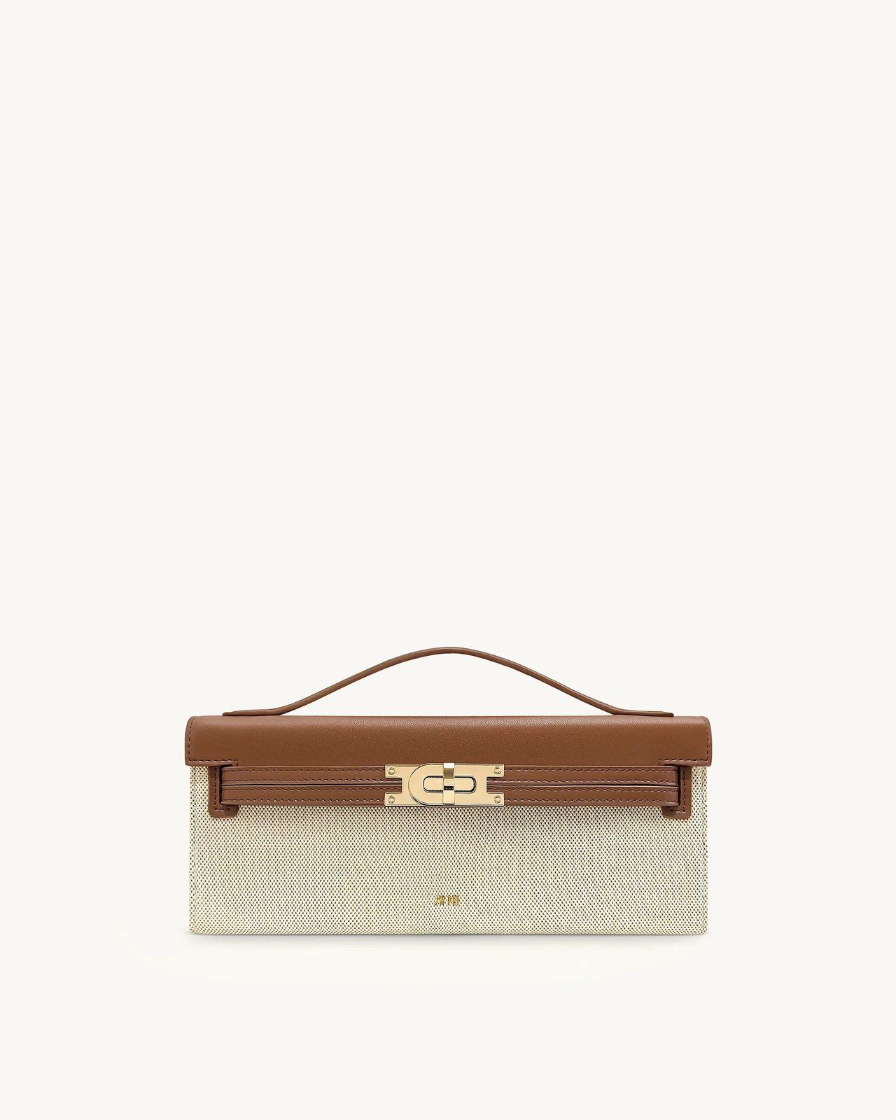 JW PEI Bria Structured Top Handle Bag - Brown Canvas - image 1