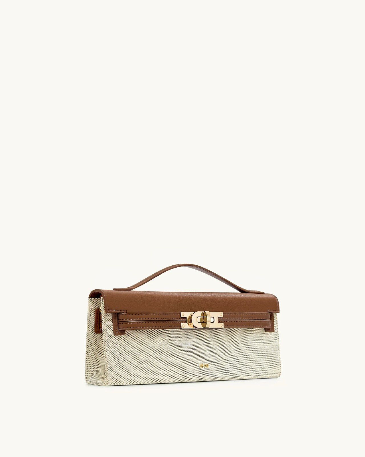 JW PEI Bria Structured Top Handle Bag - Brown Canvas - image 2