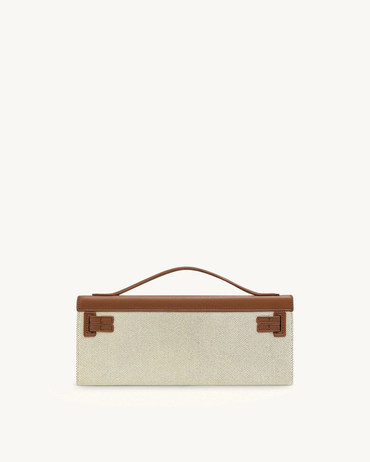 JW PEI Bria Structured Top Handle Bag - Brown Canvas - image 3