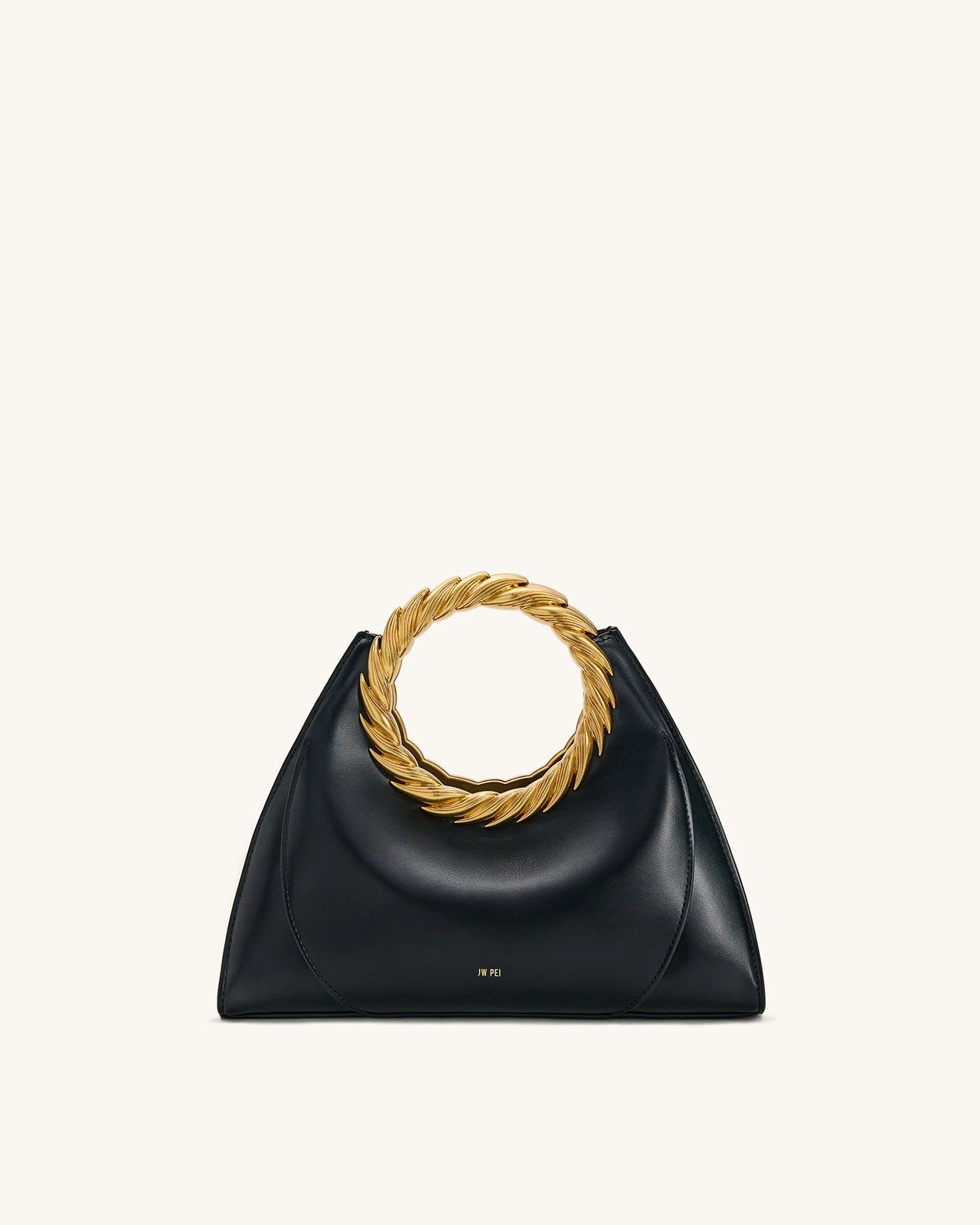 JW PEI Amiya Leaf Handle Sculpture Bag - Black - image 1