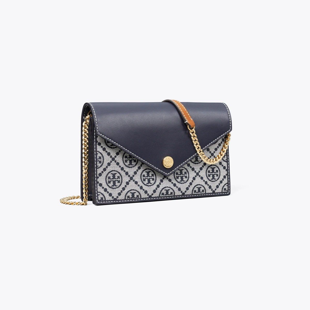 Tory Burch T Monogram Envelope Crossbody (Tory Navy) - image 1