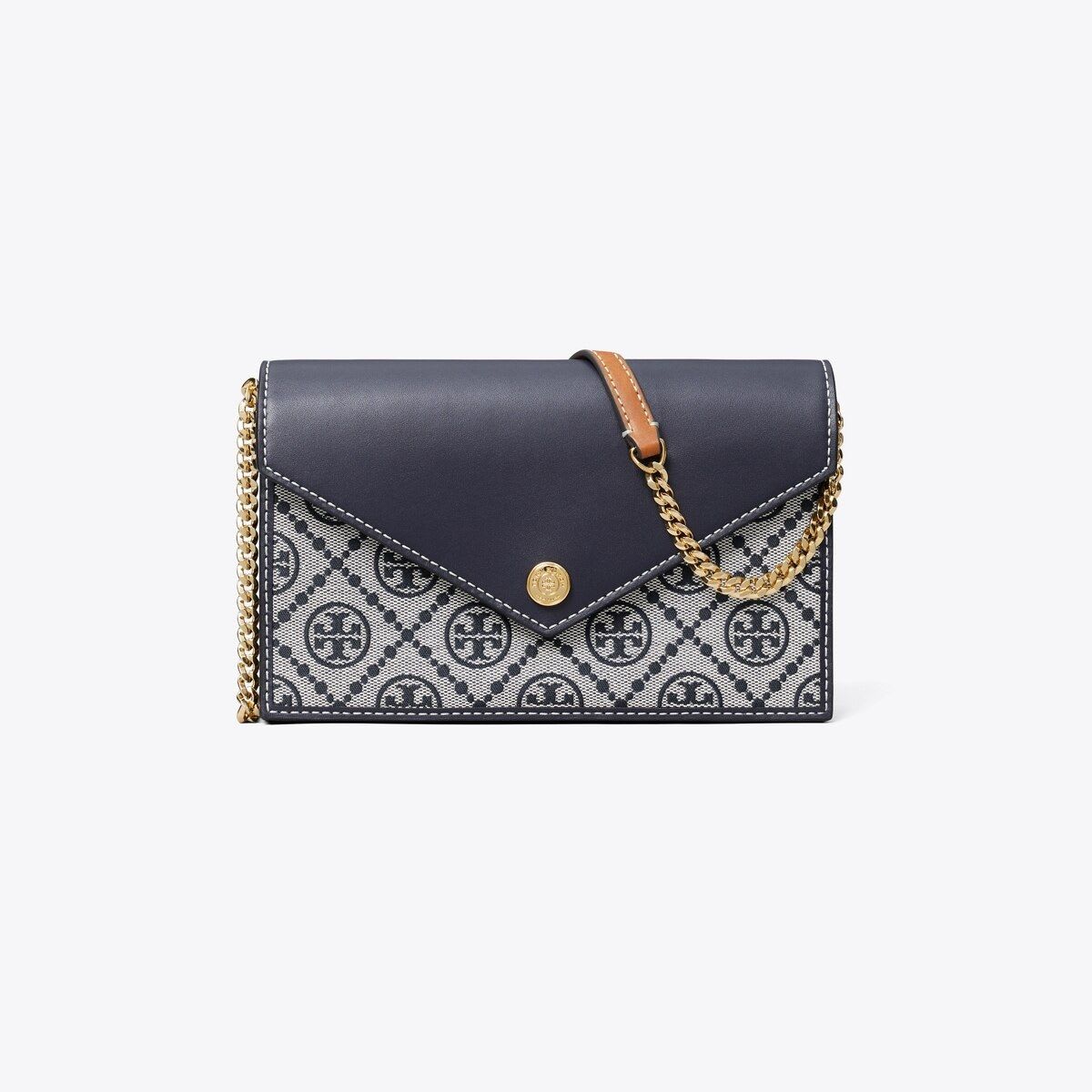 Tory Burch T Monogram Envelope Crossbody (Tory Navy) - image 3