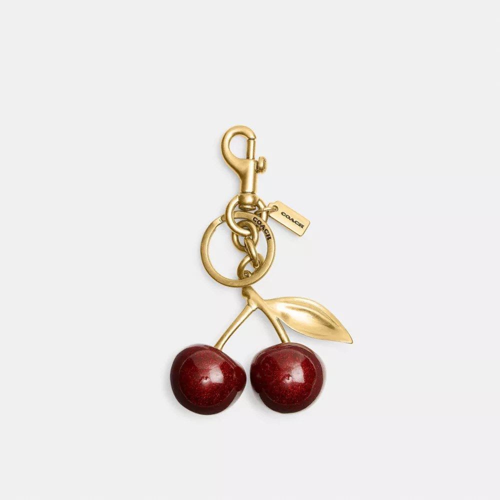 Coach Cherry Bag Charm (Brass/Red Apple) - image 1