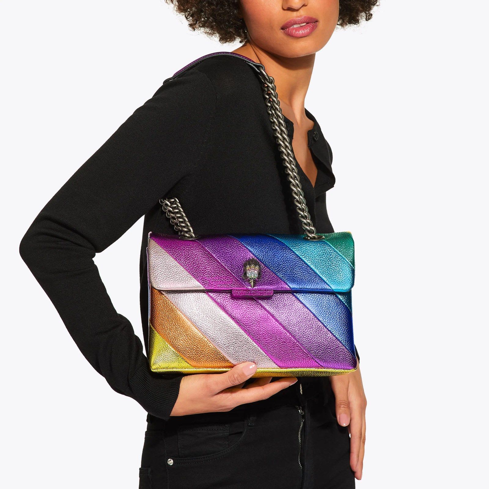 Kurt Geiger Leather Kensington Bag (Rainbow Metallic) - image 2