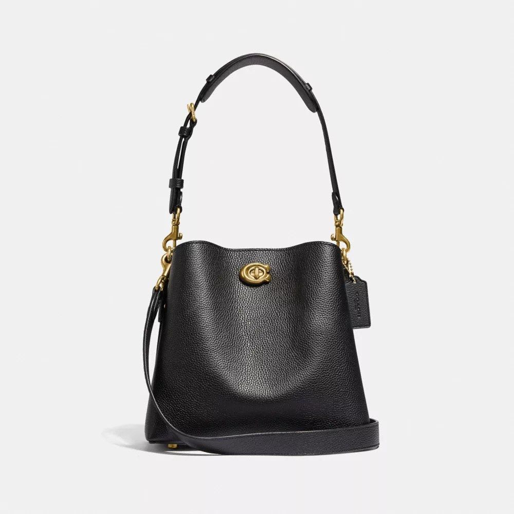 Coach Willow Bucket Bag (Black/Brass) - image 1
