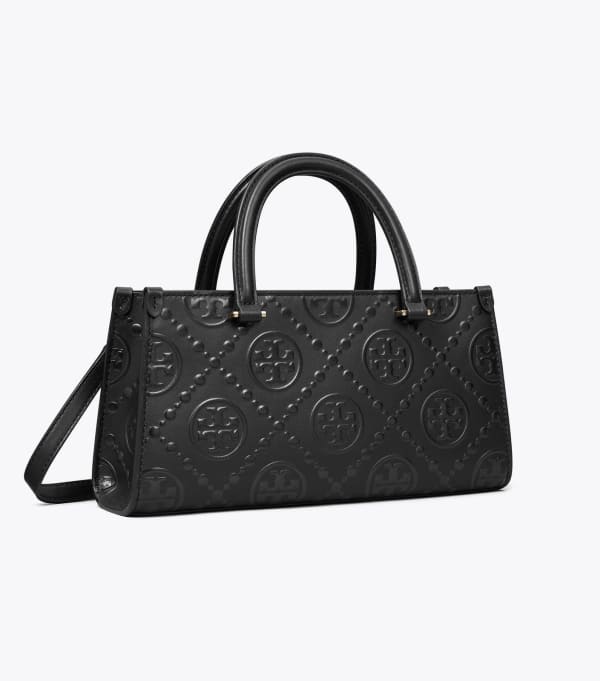 Tory Burch T Monogram Embossed Small Rectangular Tote Bag - image 1