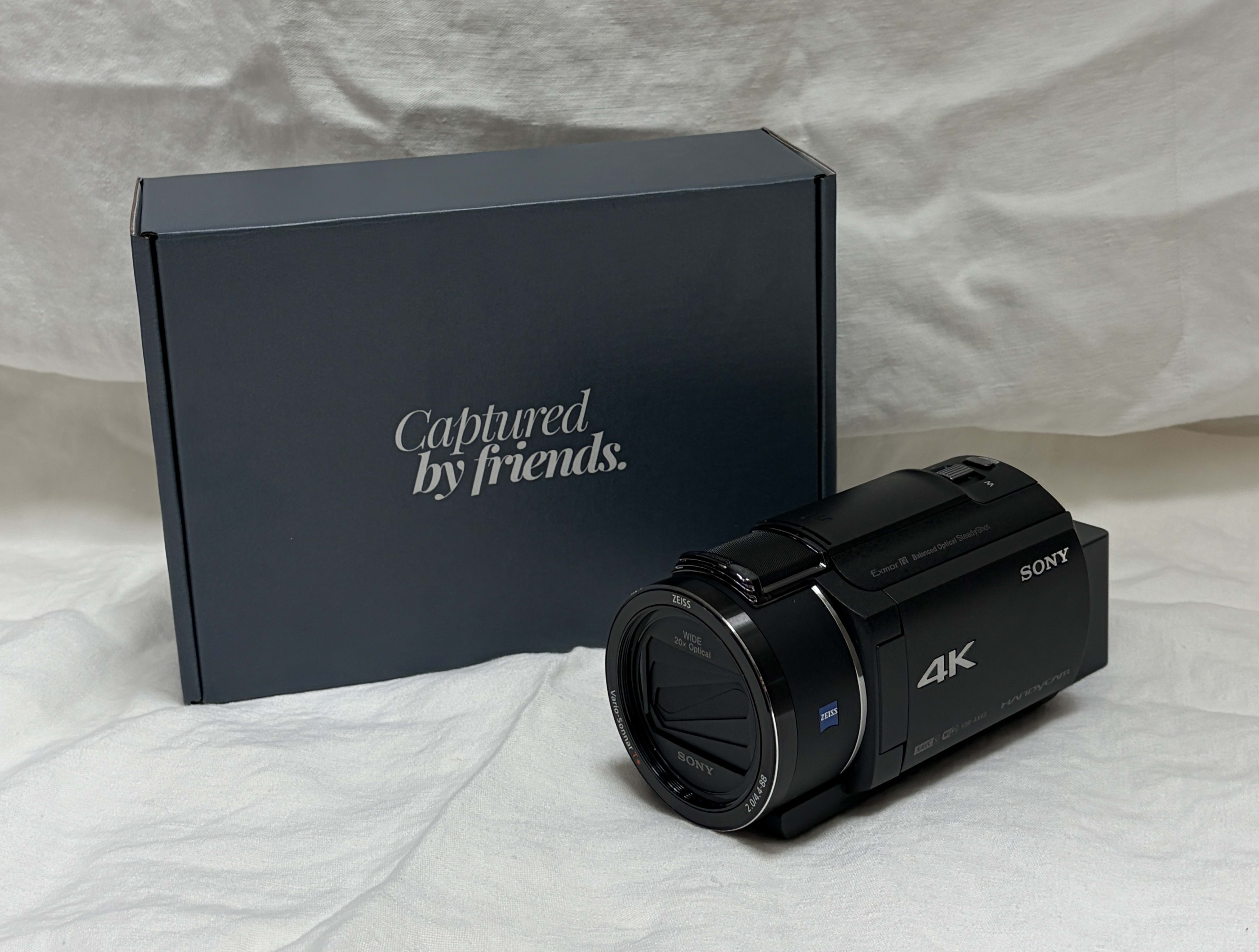 Branded box with camera in it