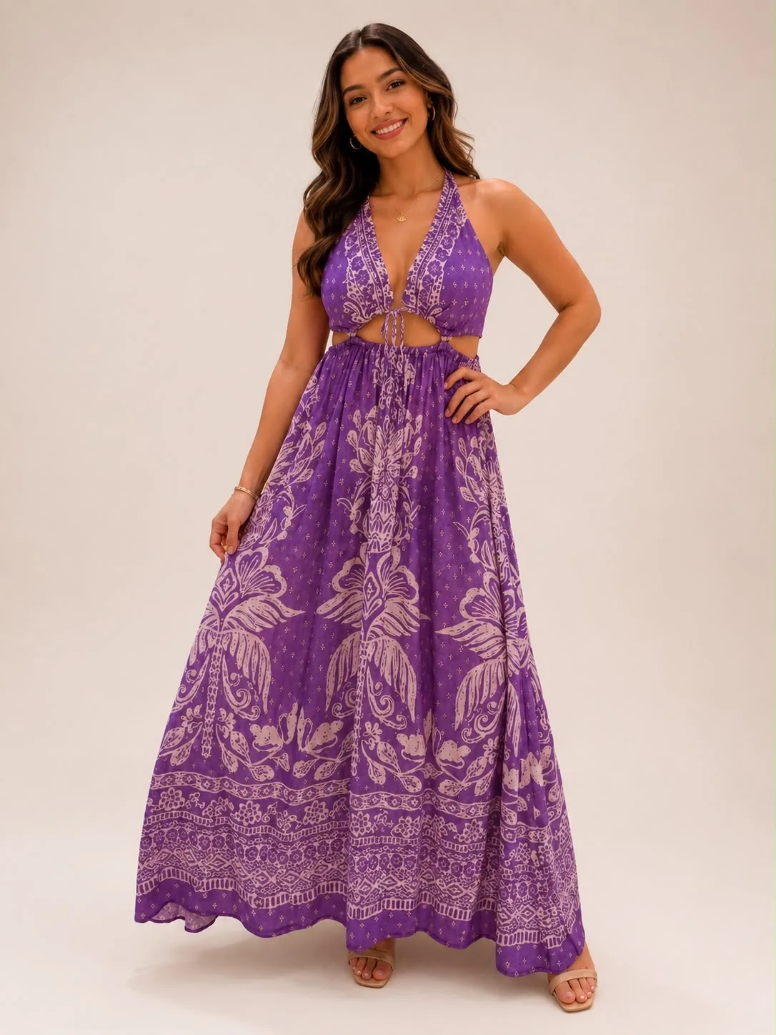 Vestido Lurex Lilás
