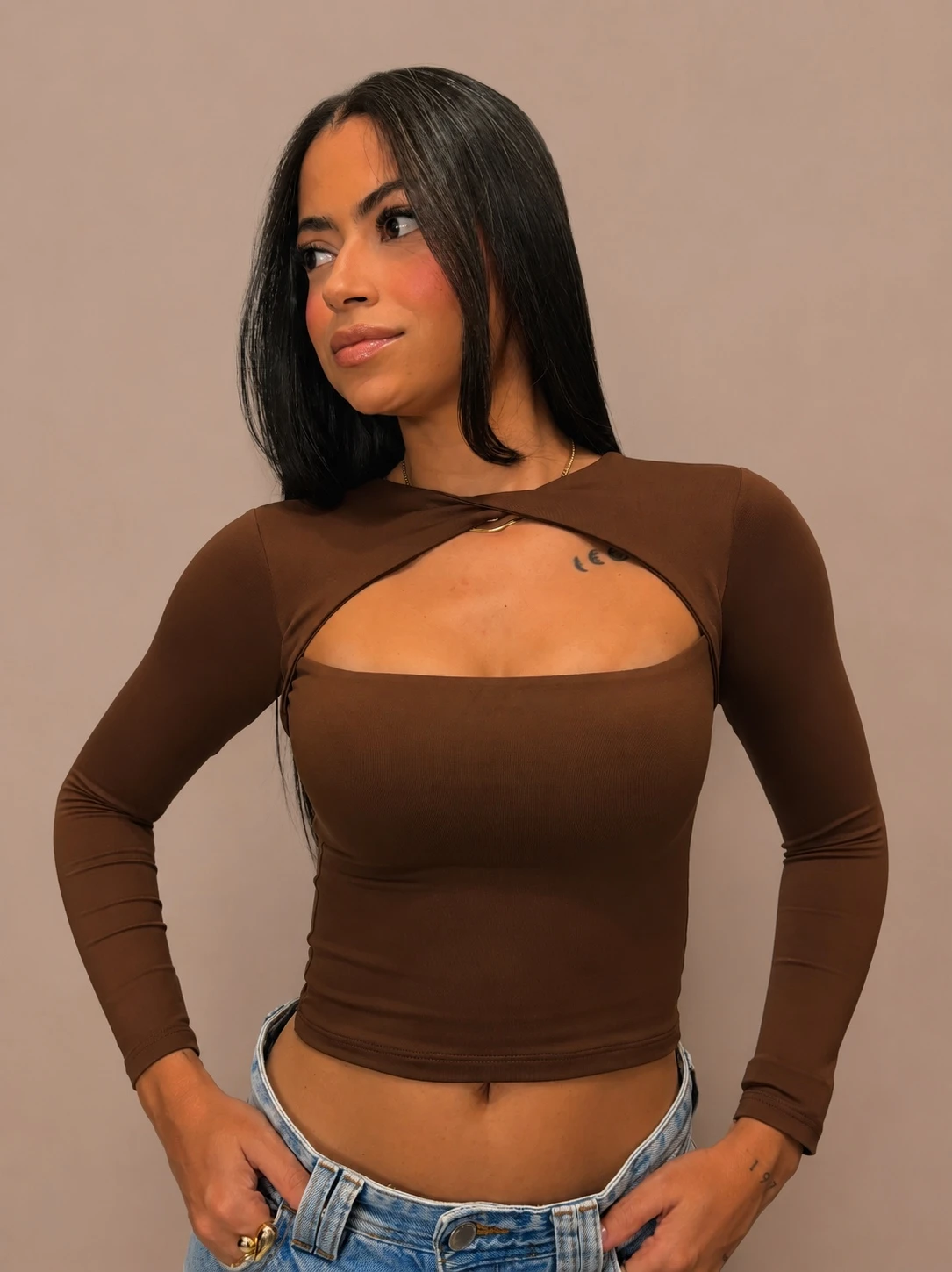 Blusa Lua Marrom