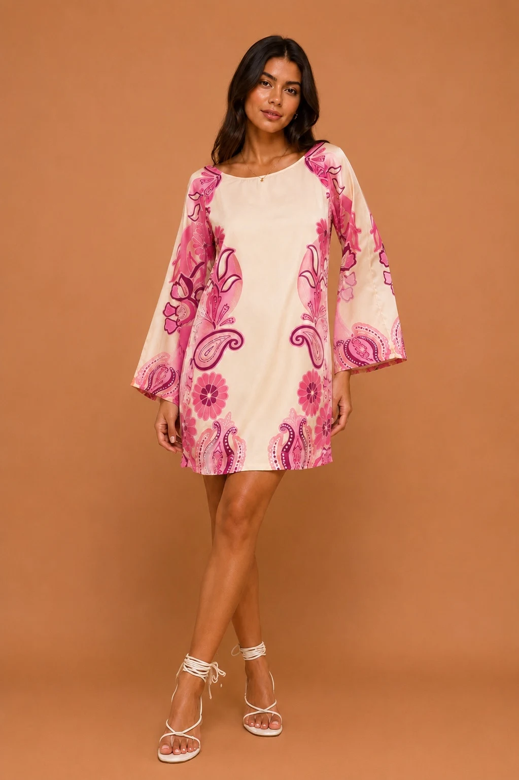 Vestido manga longa