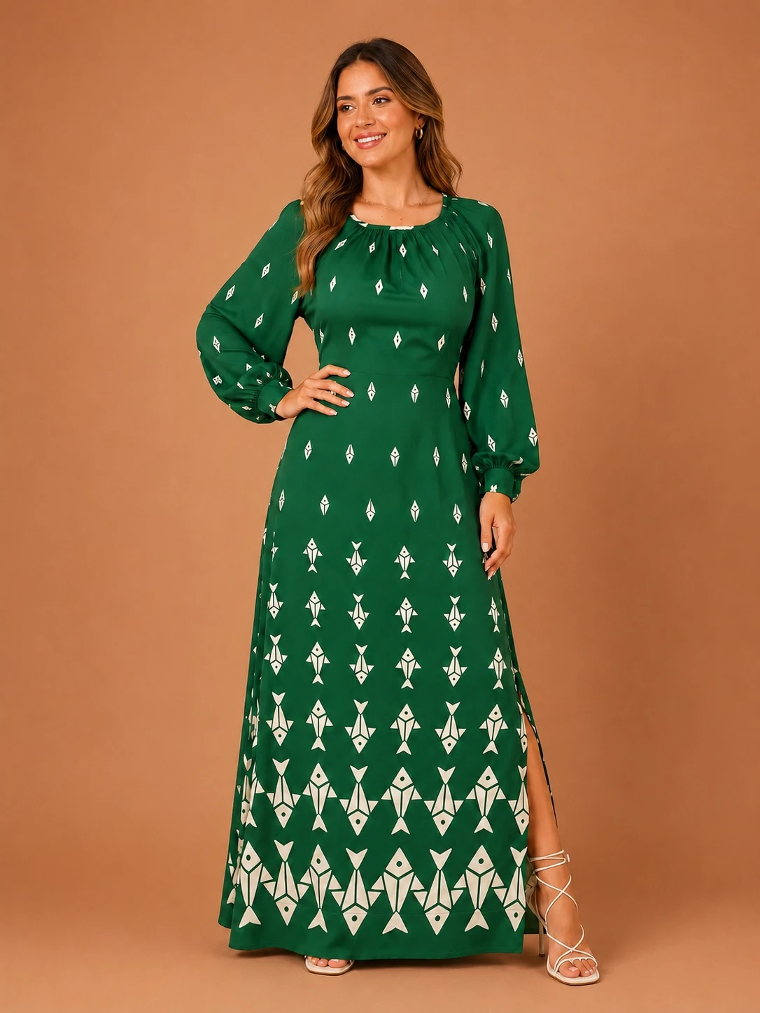 Vestido longo peixinhos