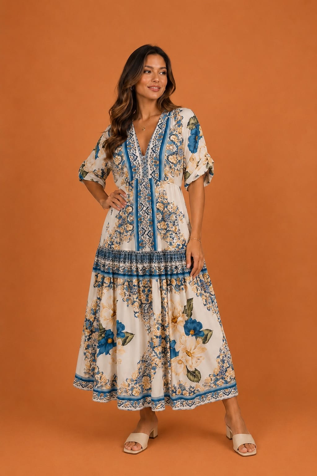 Vestido midi Anastácia