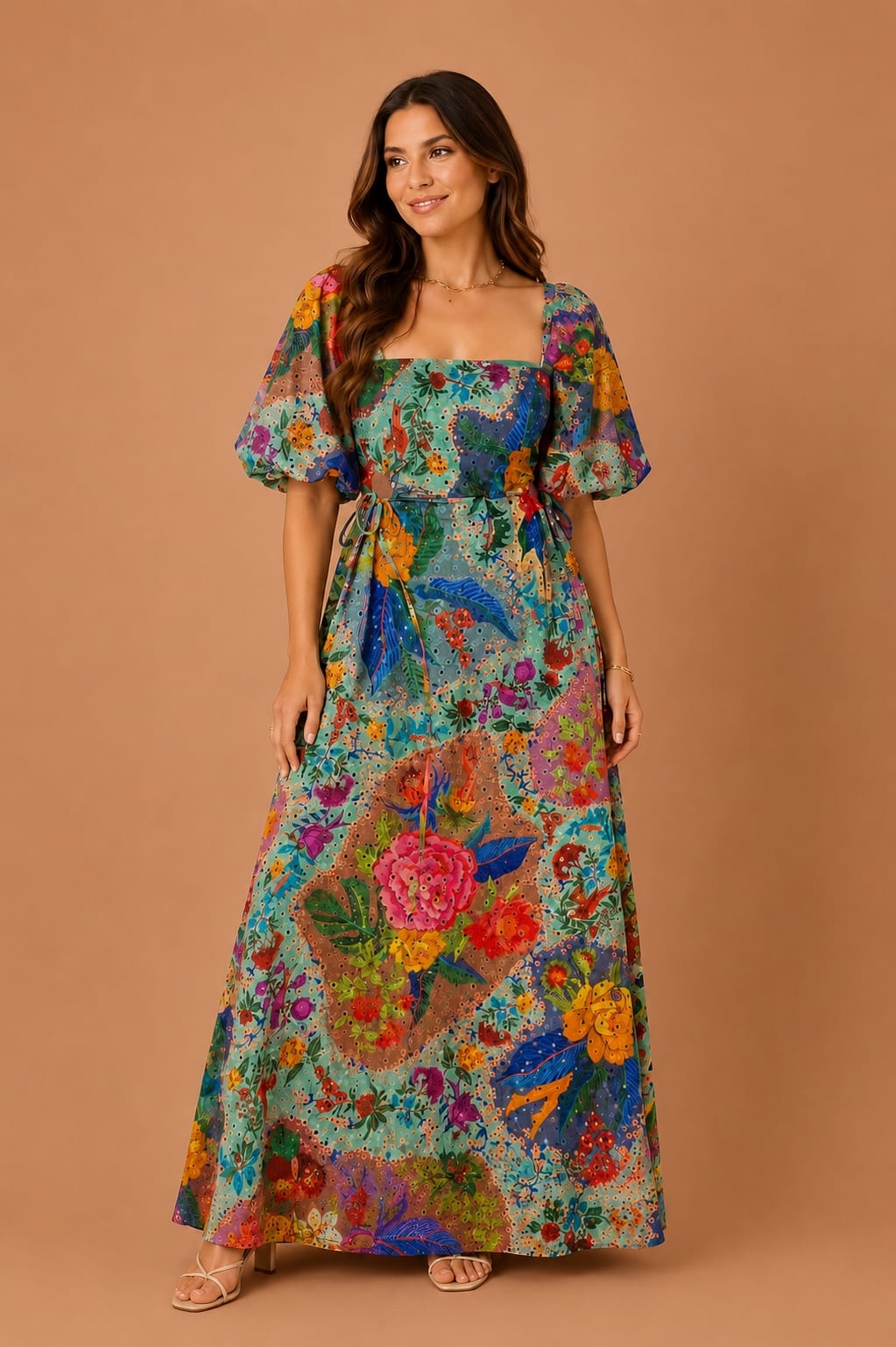 Vestido cropped doce florescer