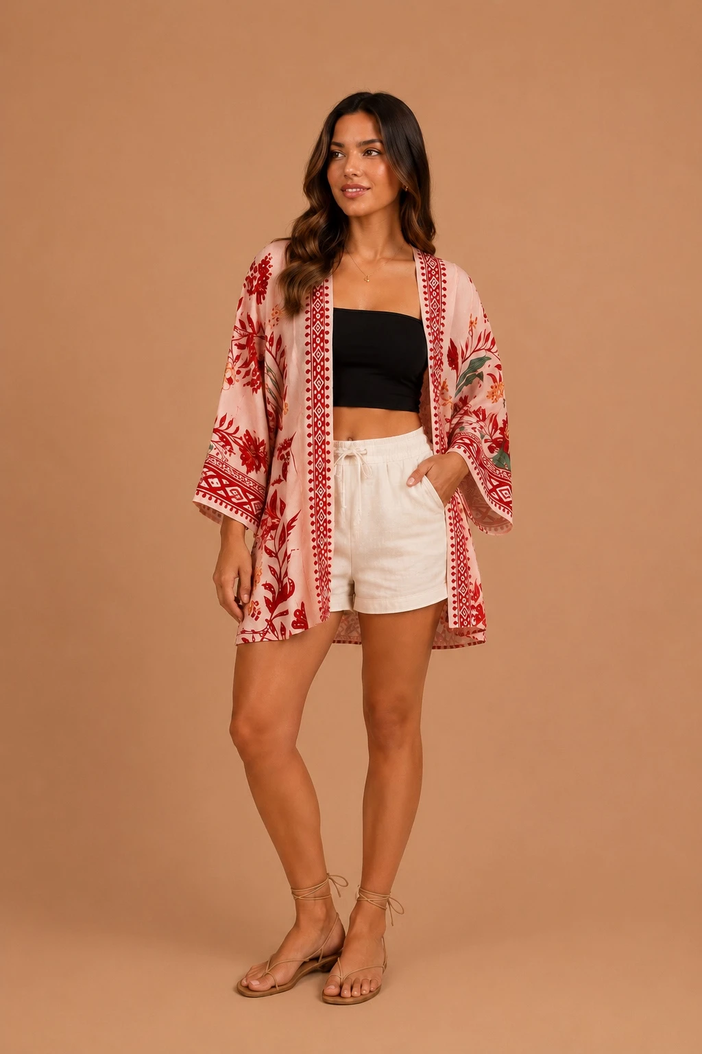 Kimono leveza dos sonhos românticos