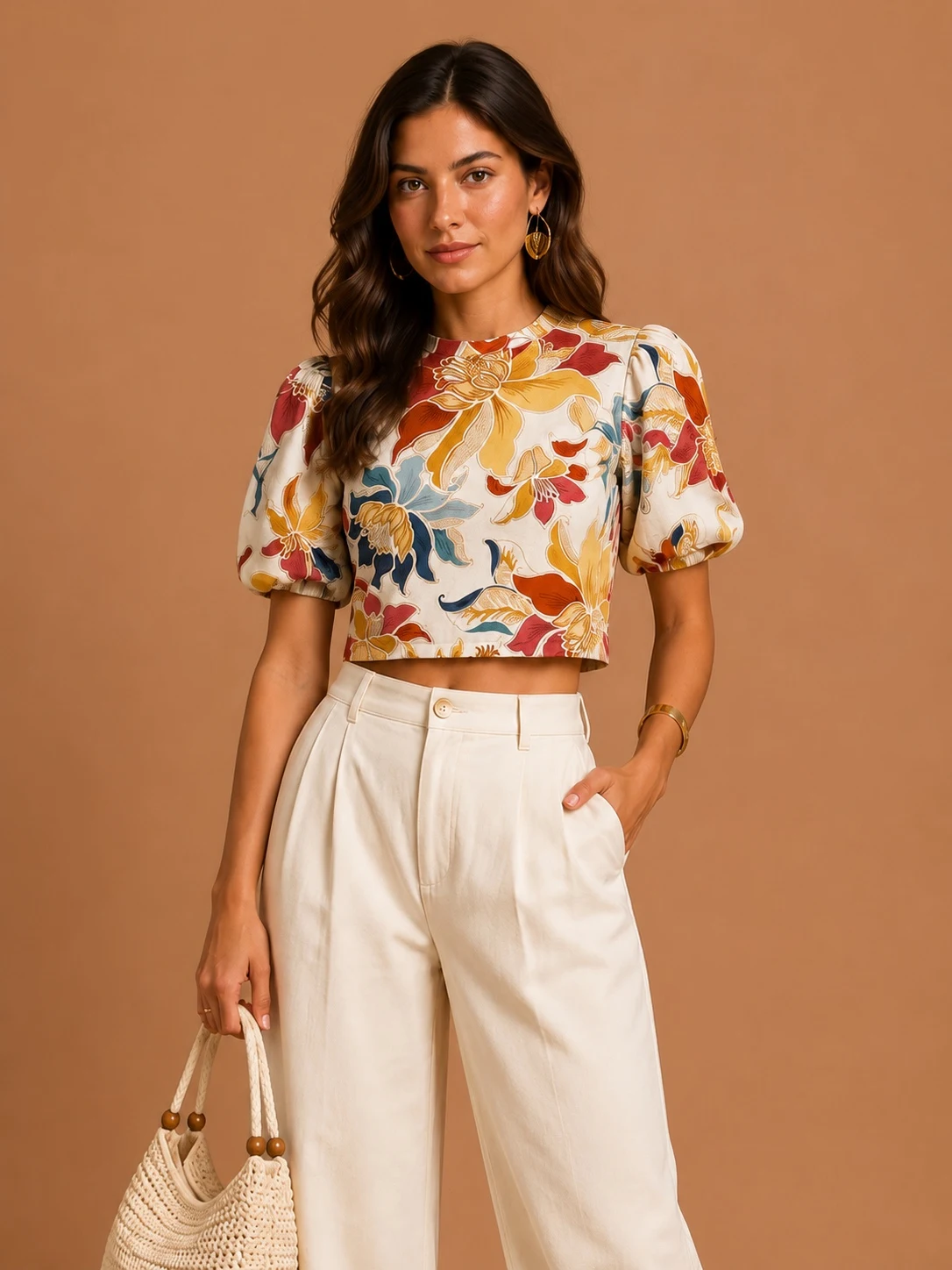 Blusa floral majestoso