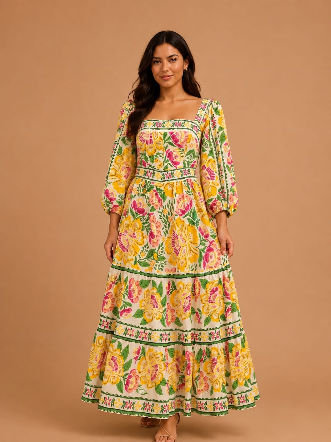 Vestido longo floral Bella