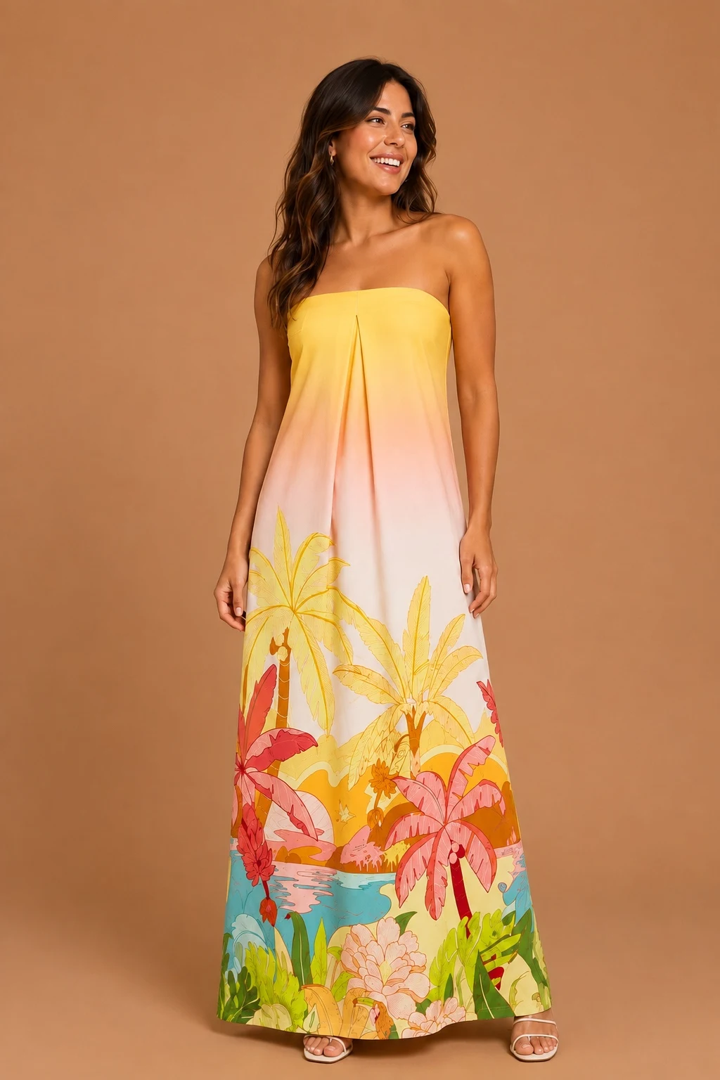 Vestido longo luau das onças