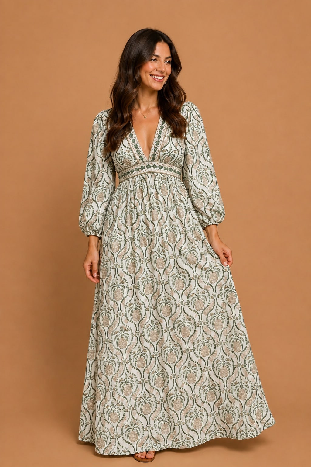 Vestido longo brilho de abacaxi