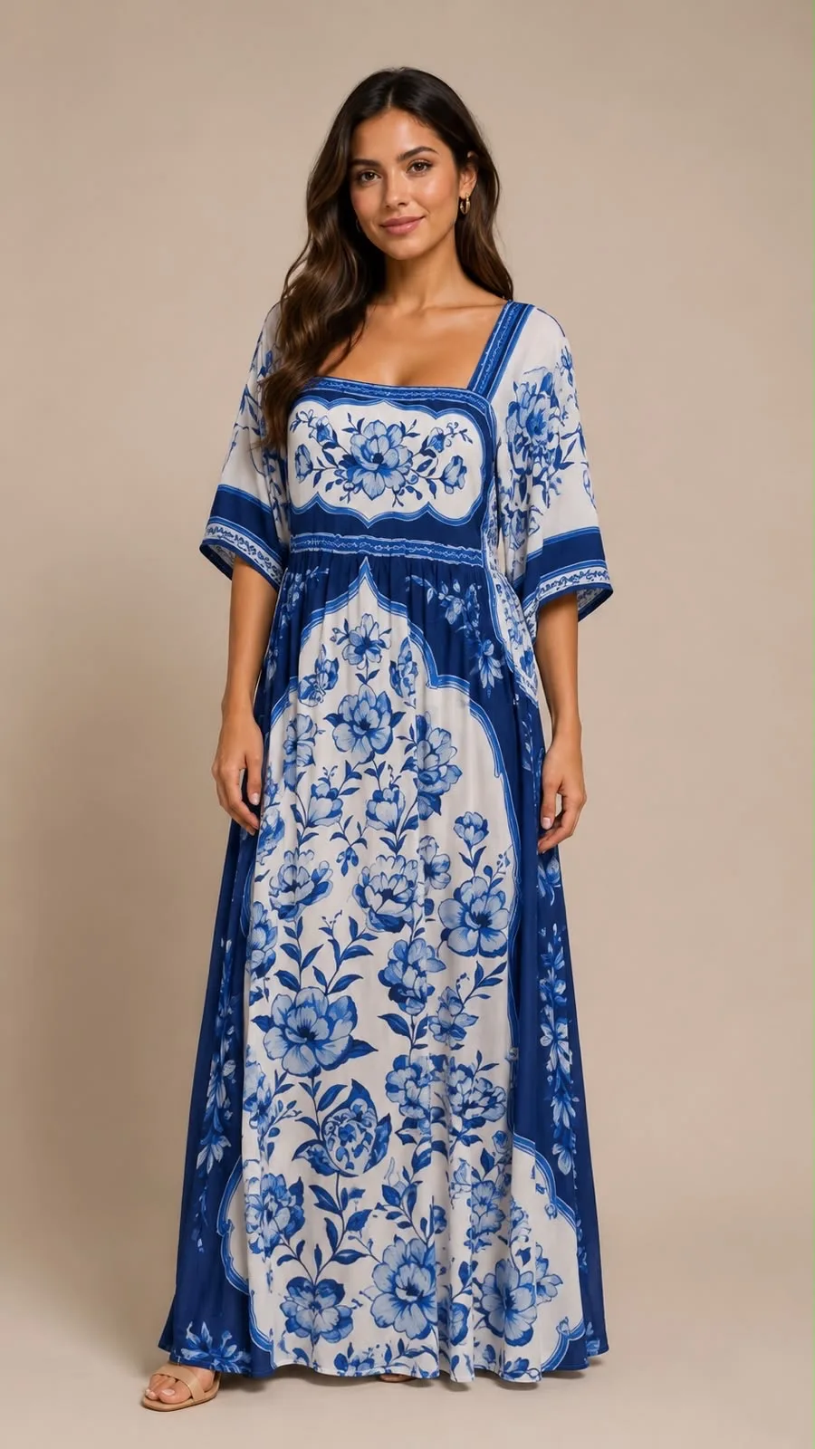 Vestido cropped jardim de porcelana