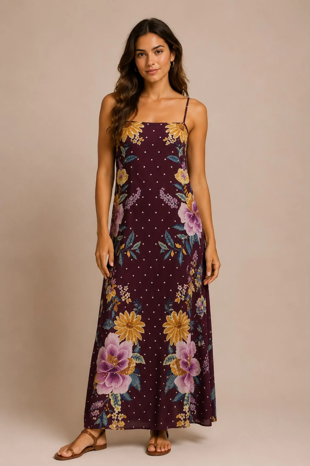 Vestido longo jardim delicadeza