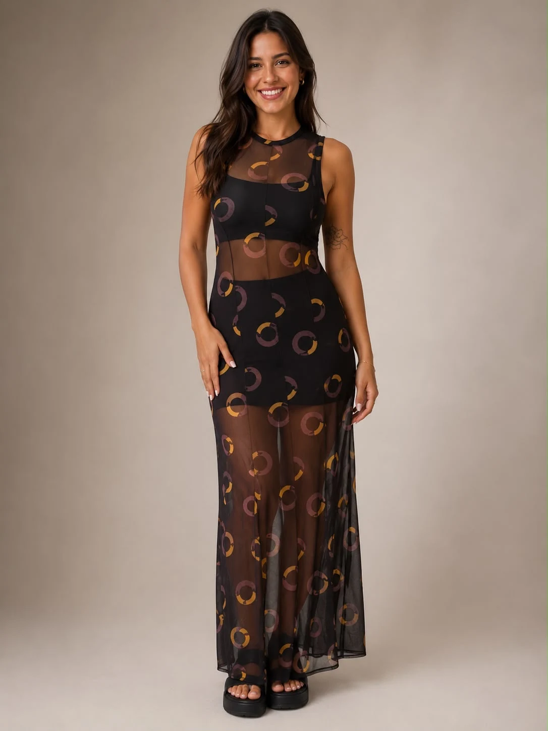 Vestido tule tucapoa