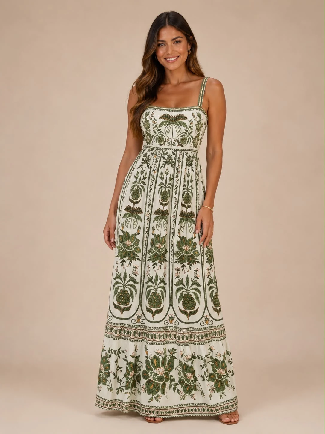Vestido barrado galão