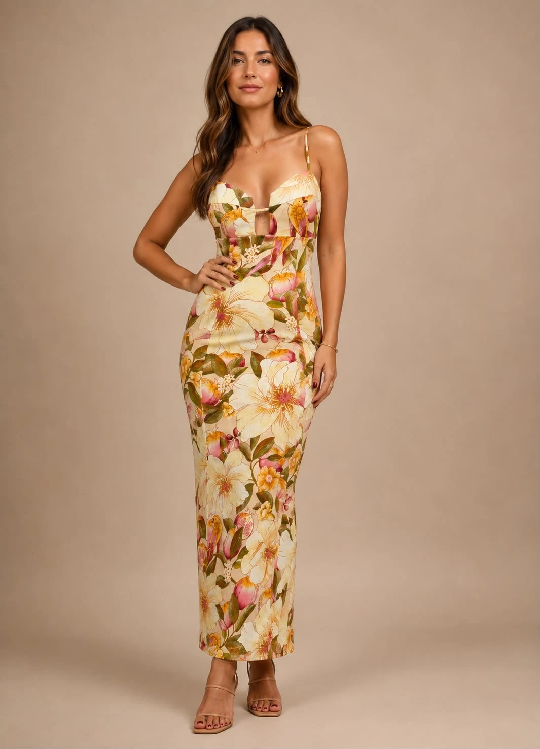 Vestido cropped romance de flor