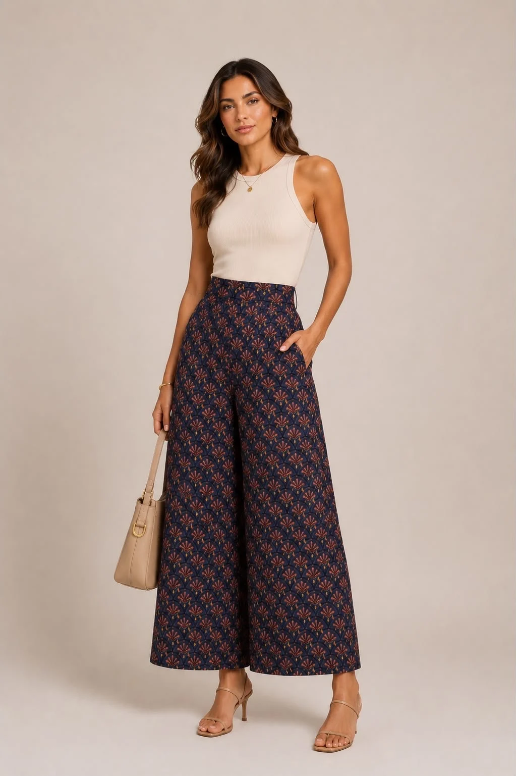 Calça concha lurex