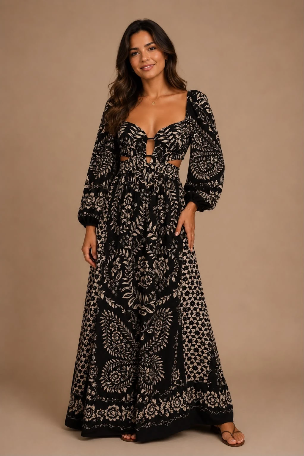 Vestido longo Borbolina