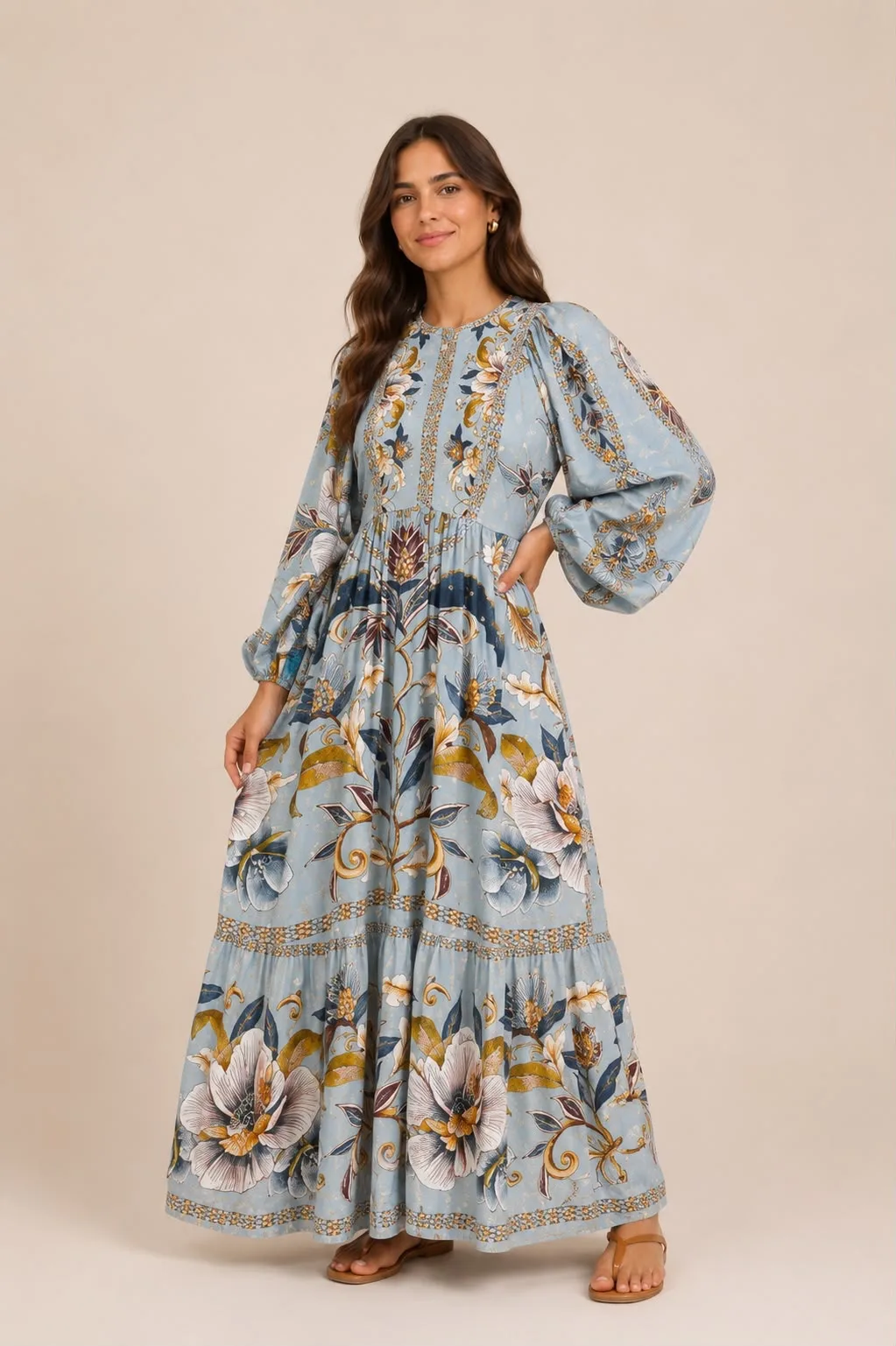 Vestido cropped jardim real