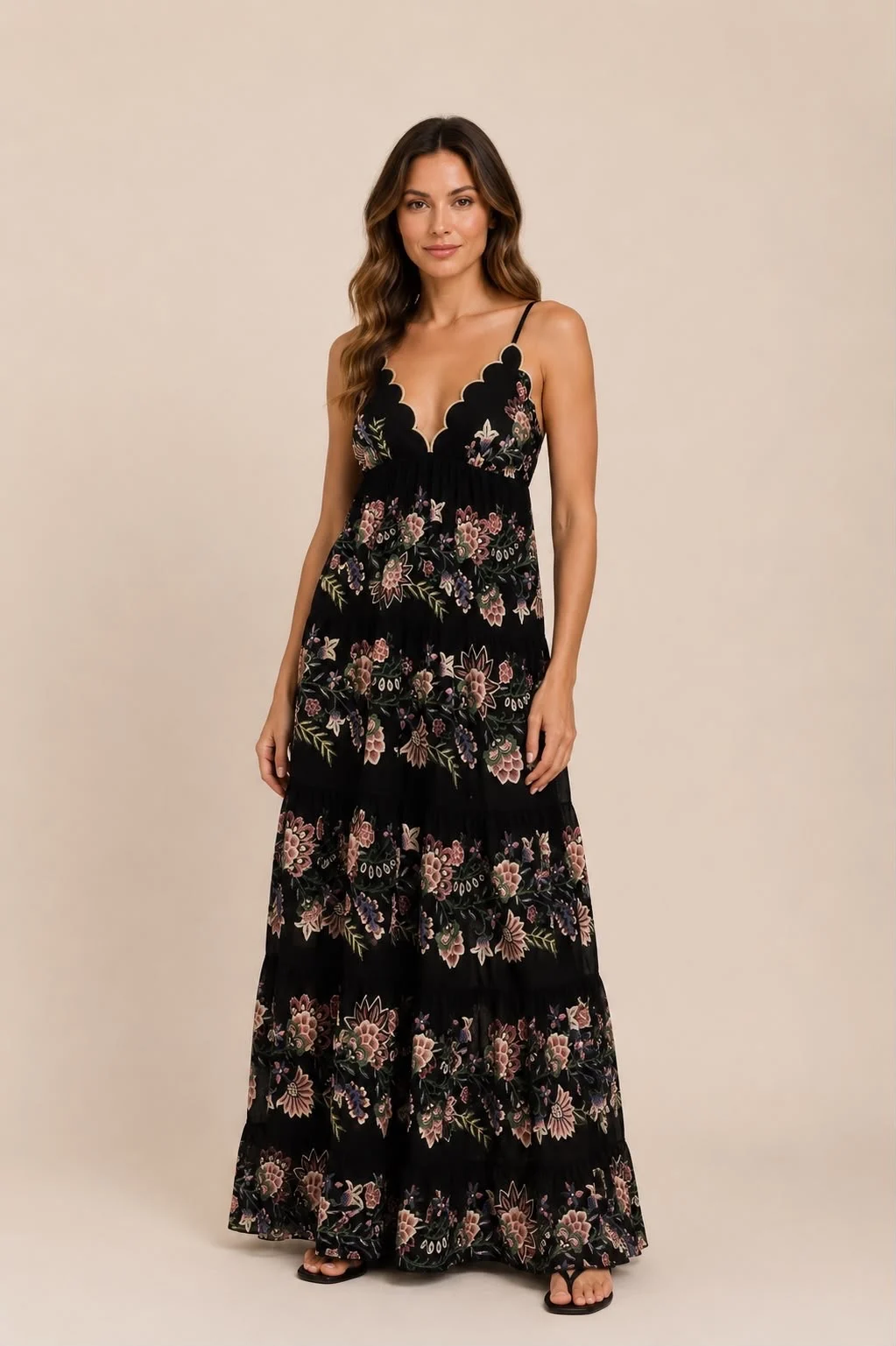 Vestido longo jardim maravilhoso