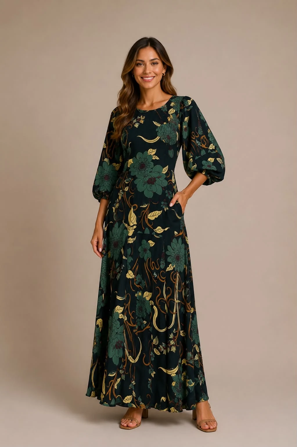 Vestido longo Beatrice flor