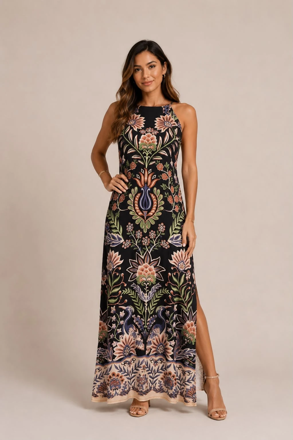 Vestido cropped jardim maravilha