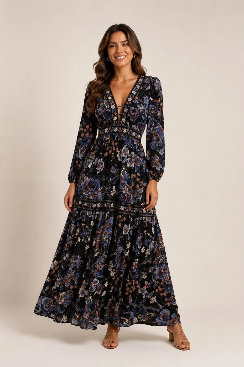 Vestido noite florida