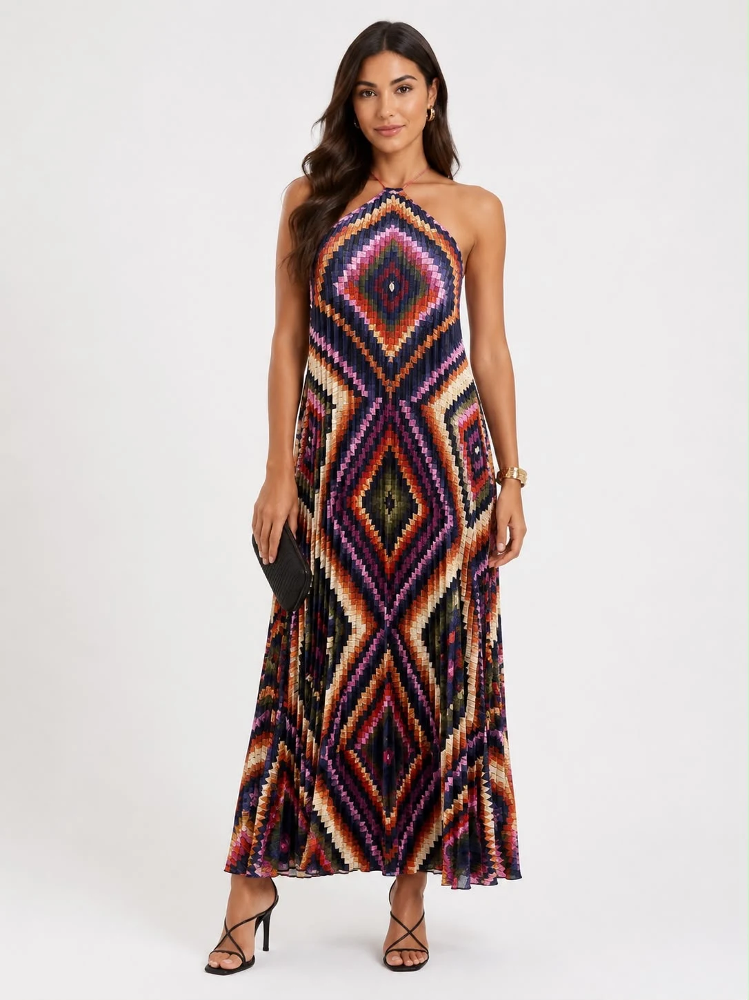 Vestido plissado pretti