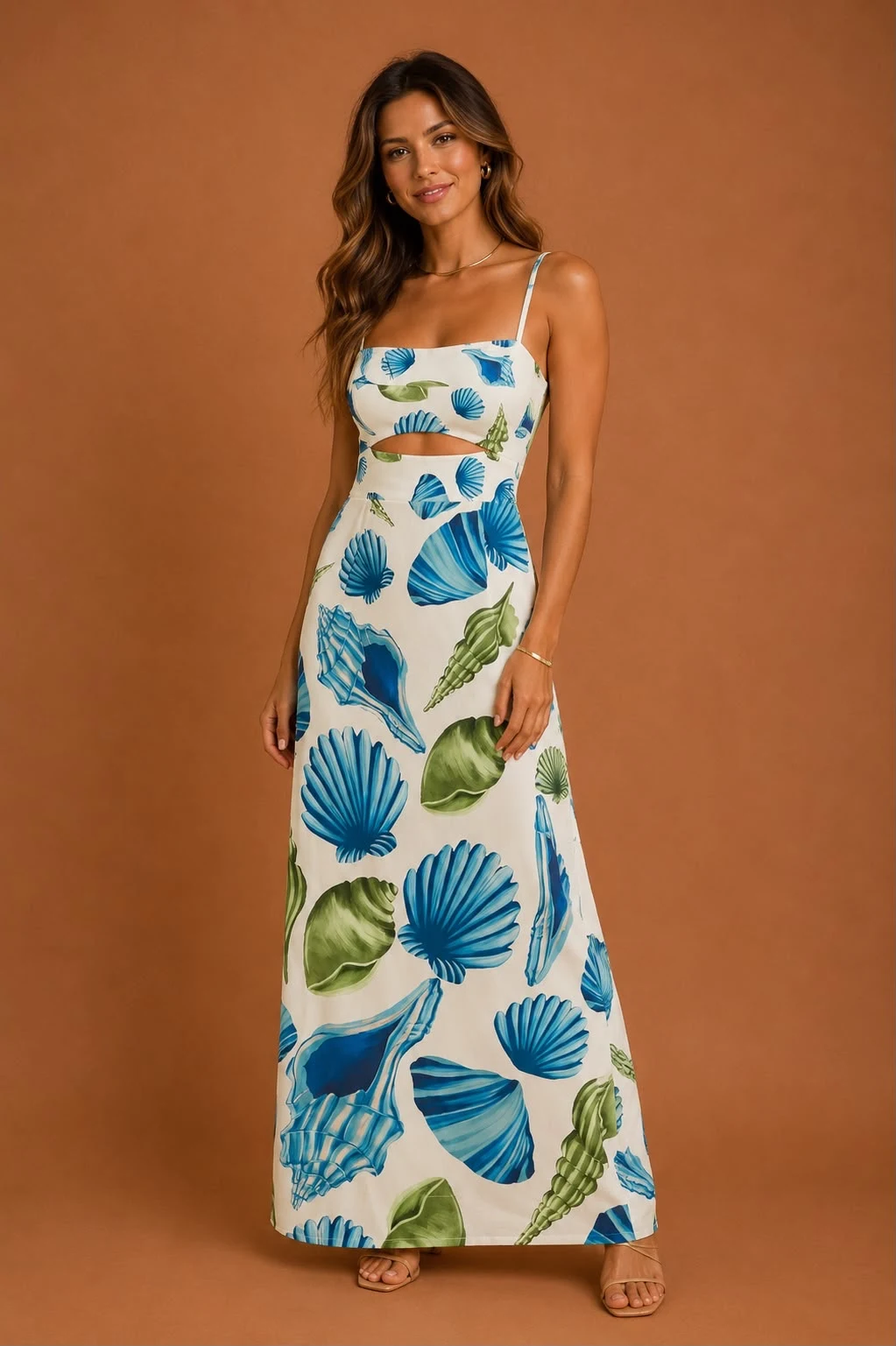 Vestido reto conchas