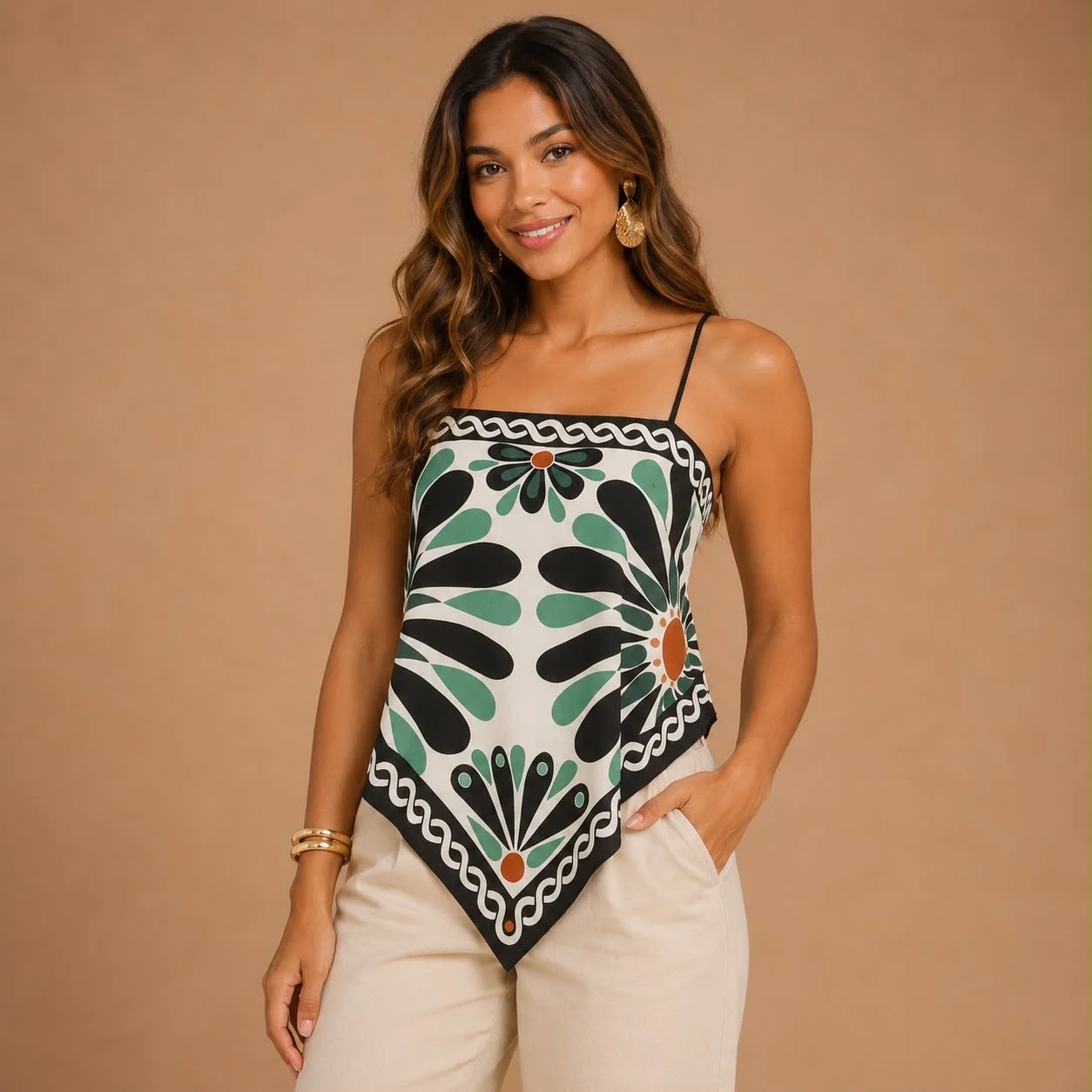 Blusa lenço florejo