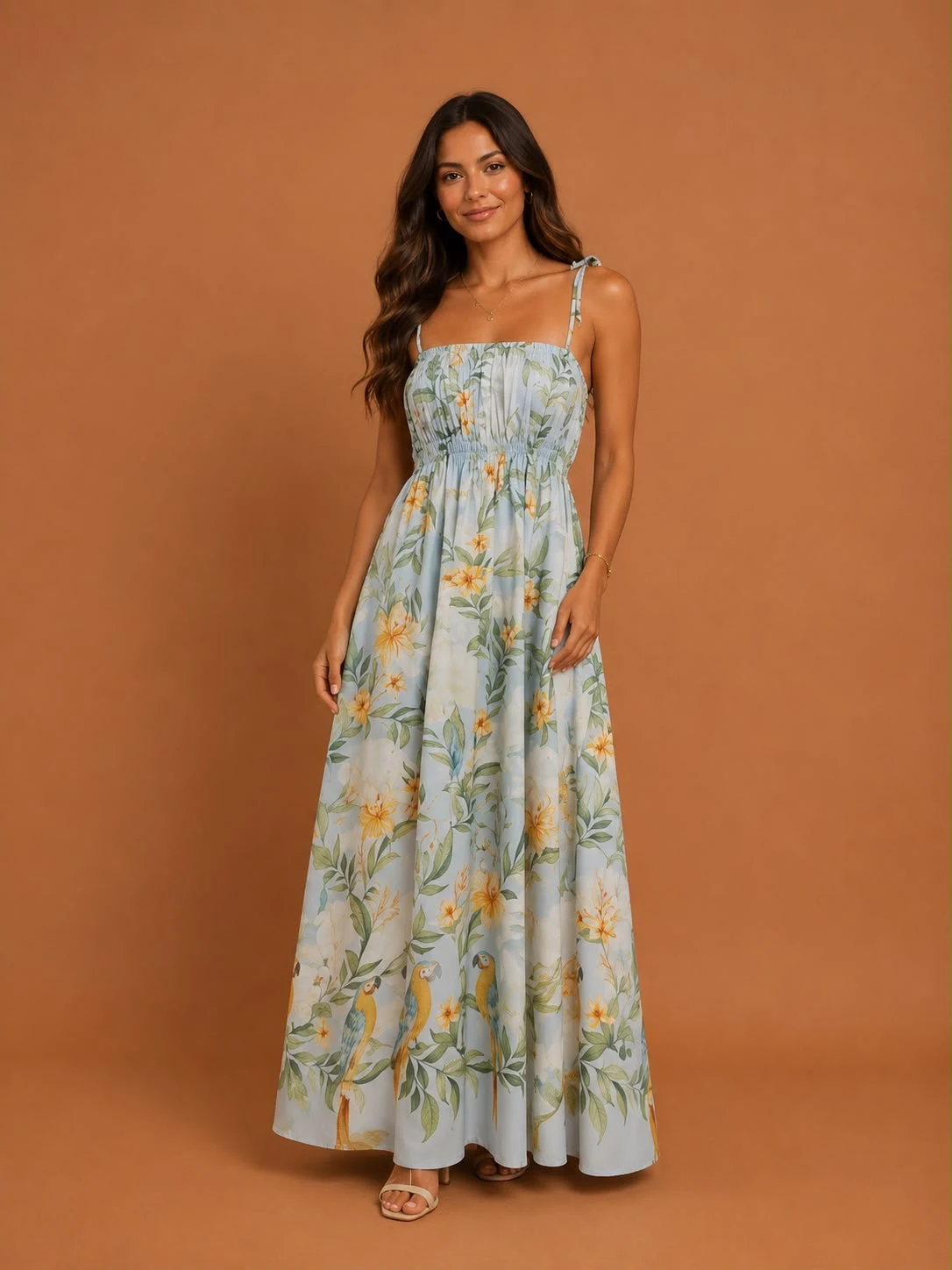 Vestido longo alcinha paisarem Rio