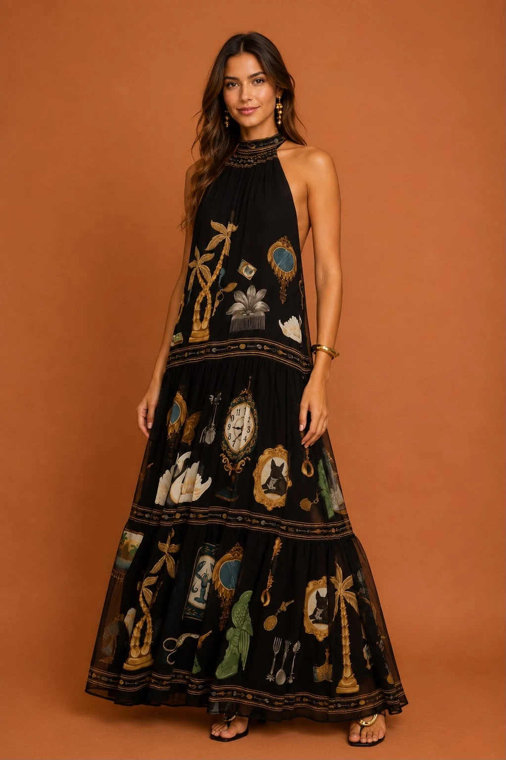 Vestido longo bibelo