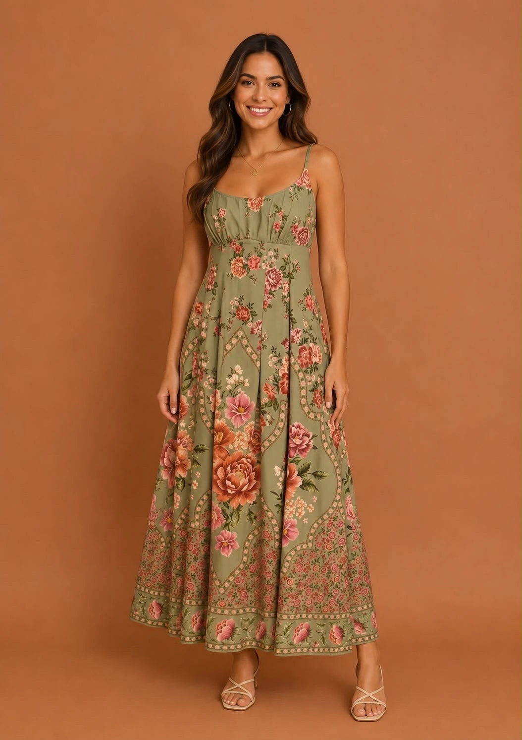 Vestido longo alça romance
