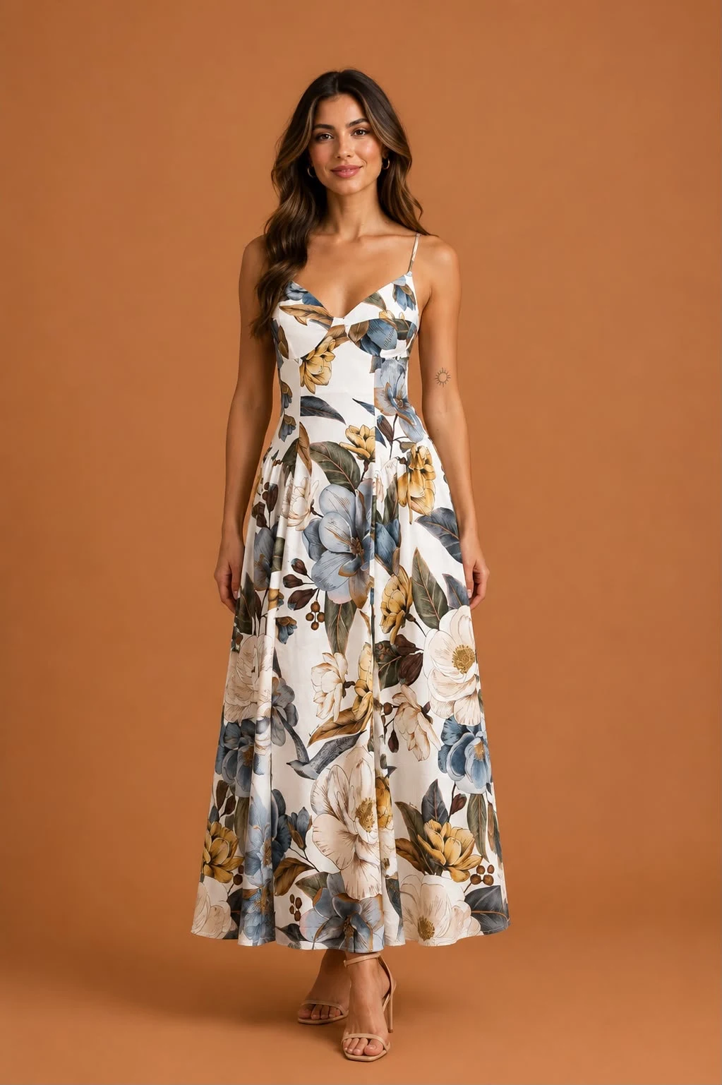 Vestido longo jardim Guanabara