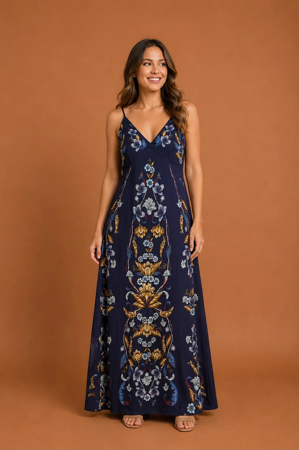 Vestido alça floral maye