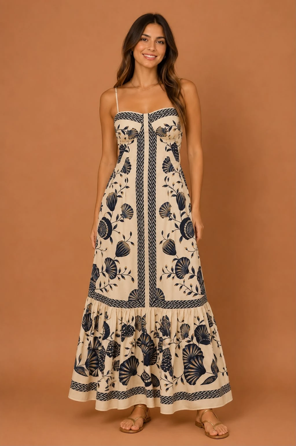 Vestido longo sonho de concha